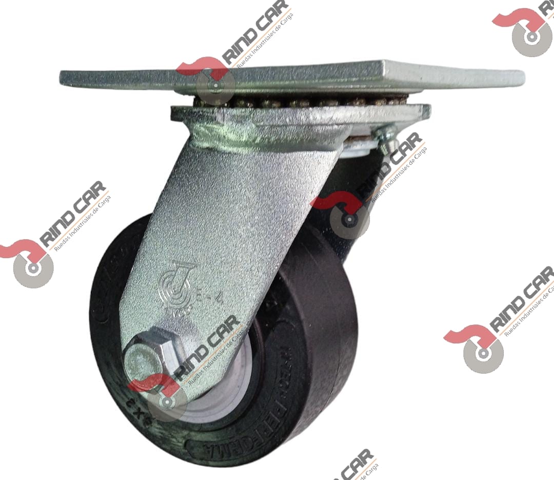 Rodaja Colson Giratoria De 4″X2″ Rueda Performa Rubber Cap. Carga 400 Lbs