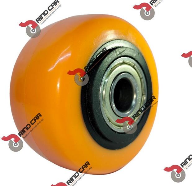 Rueda 2-1/2″  Pvc Naranja Cap 80Kg