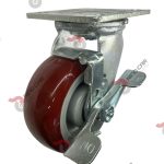 Rodaja Giratoria Con Freno 5"x 2 Hi-Tech de poliuretano CAP. 340 kg