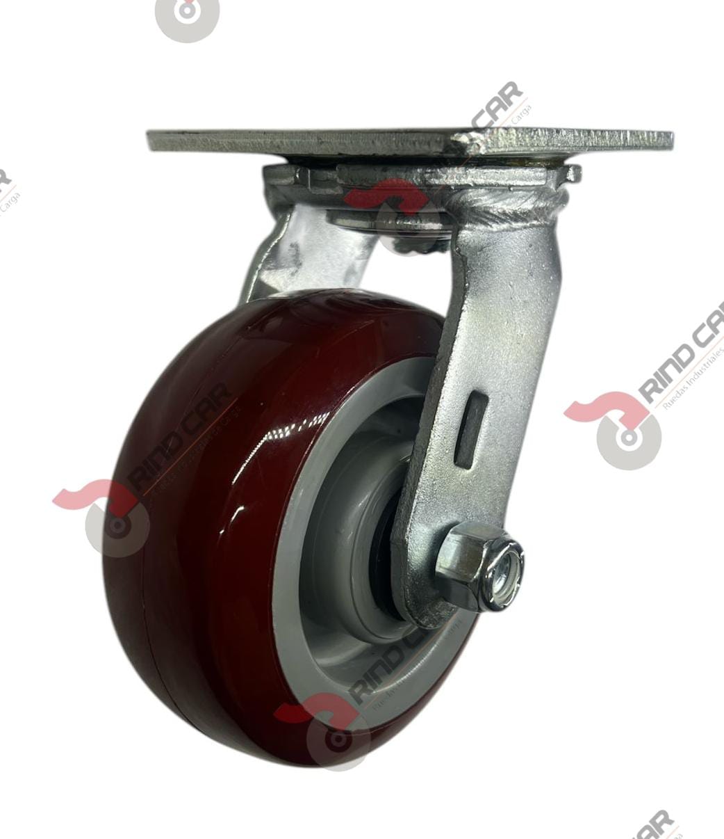 Rodaja Giratoria 5″x 2 Hi-Tech de poliuretano CAP. 340 kg