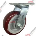 Rodaja Giratoria 6"x 2 Hi-Tech de poliuretano CAP. 408 kg