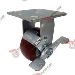 Rodaja Fija Con Freno 4"x 2 Hi-Tech de poliuretano CAP. 272 kg