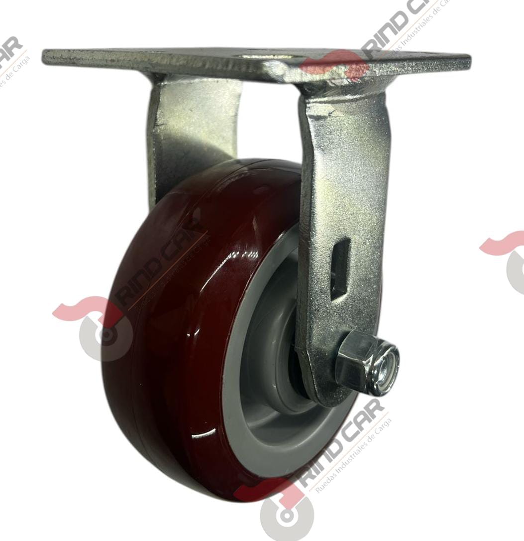 Rodaja Fija 5″x 2 Hi-Tech de poliuretano CAP. 340 kg