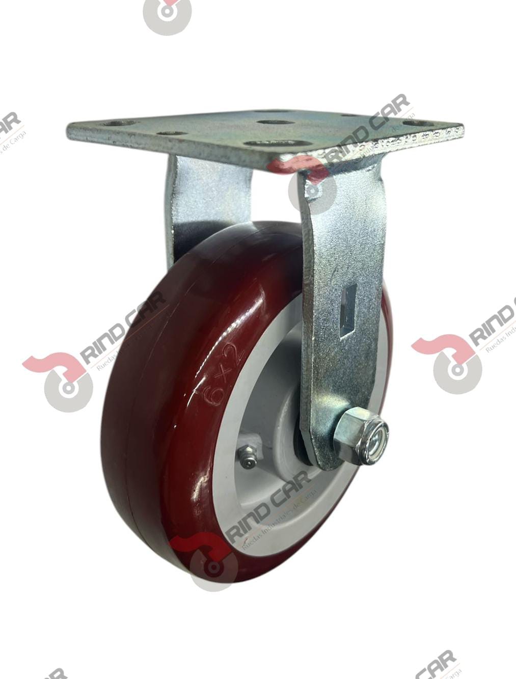 Rodaja Fija 6″x 2 Hi-Tech de poliuretano CAP. 408 kg