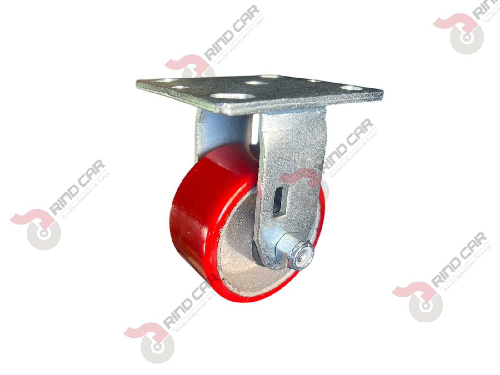 Rodaja Fija De Fierro Recubierta De Poliuretano 4″X 2″ CAP. 317 KG