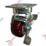 Rodaja Alto Impacto Con Freno 4"x 2 Hi-Tech de poliuretano CAP. 312kg