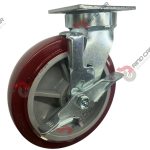 Rodaja Alto Impacto Con Freno 8"x 2 Hi-Tech de poliuretano CAP. 500 kg
