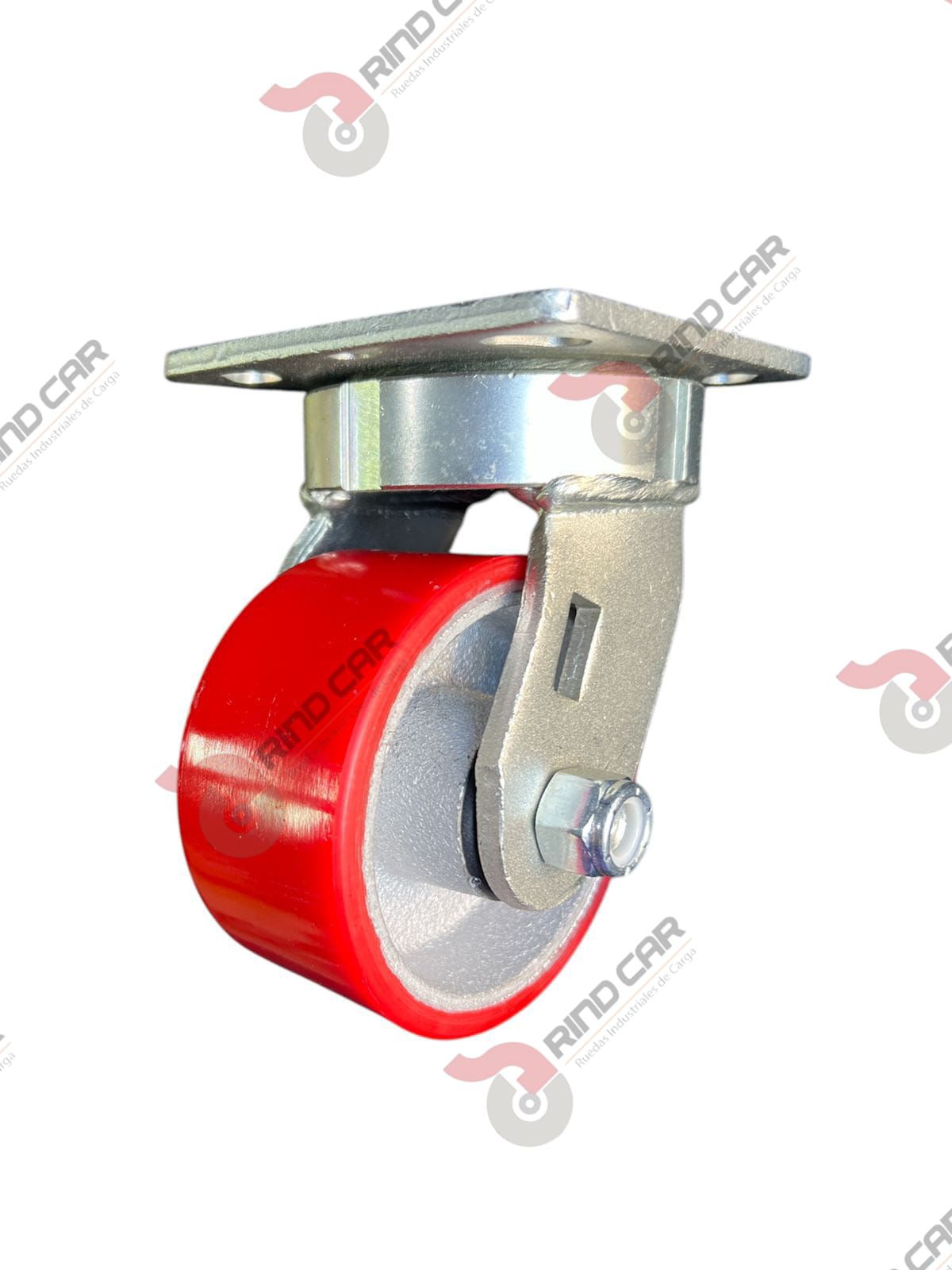 Rodaja Alto Impacto De Fierro Recubierta De Poliuretano 4″X 2″ CAP. 357KG