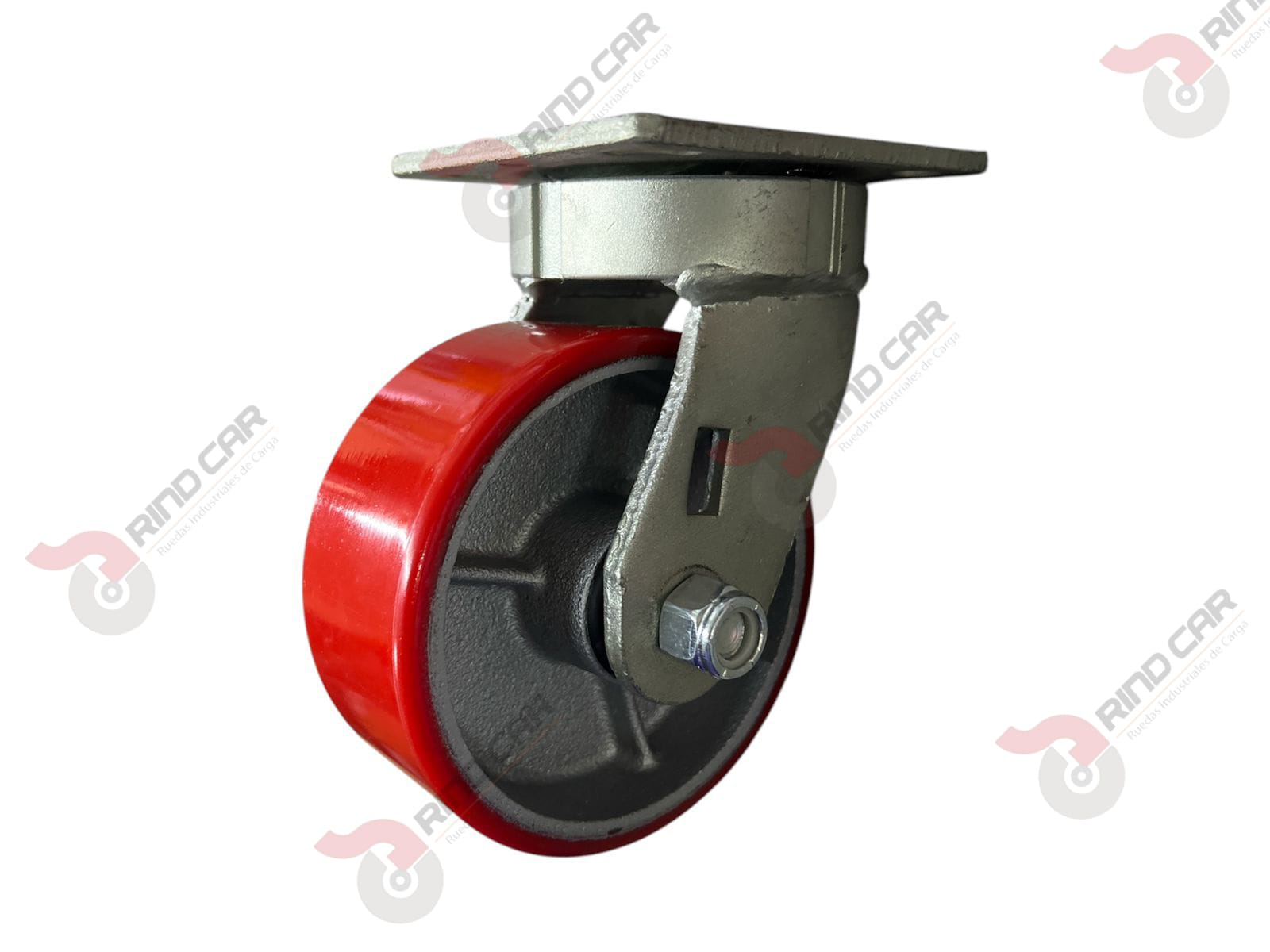 Rodaja Alto Impacto De Fierro Recubierta De Poliuretano  5″X 2″ CAP. 493KG