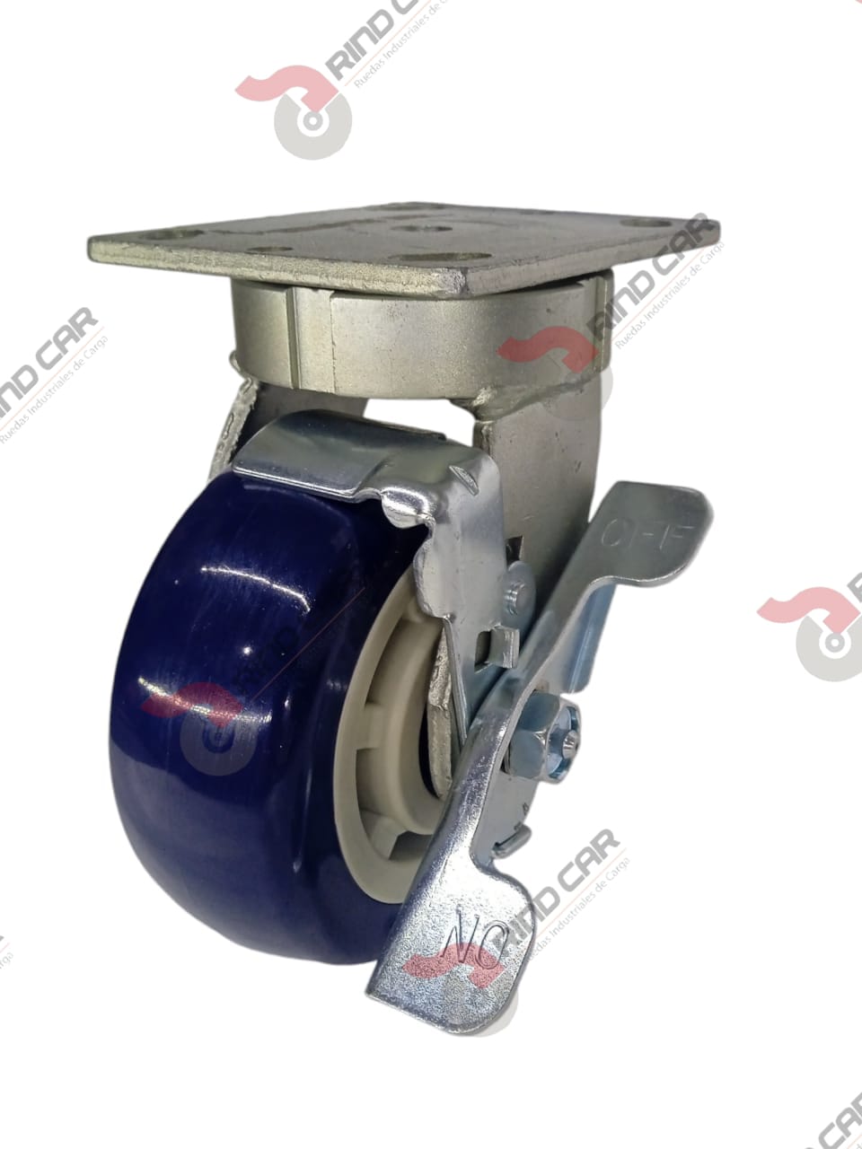 Rodaja Alto Impacto Con Freno 5″x2 de Poliuretano con centro de Polipropileno cap. 400kg