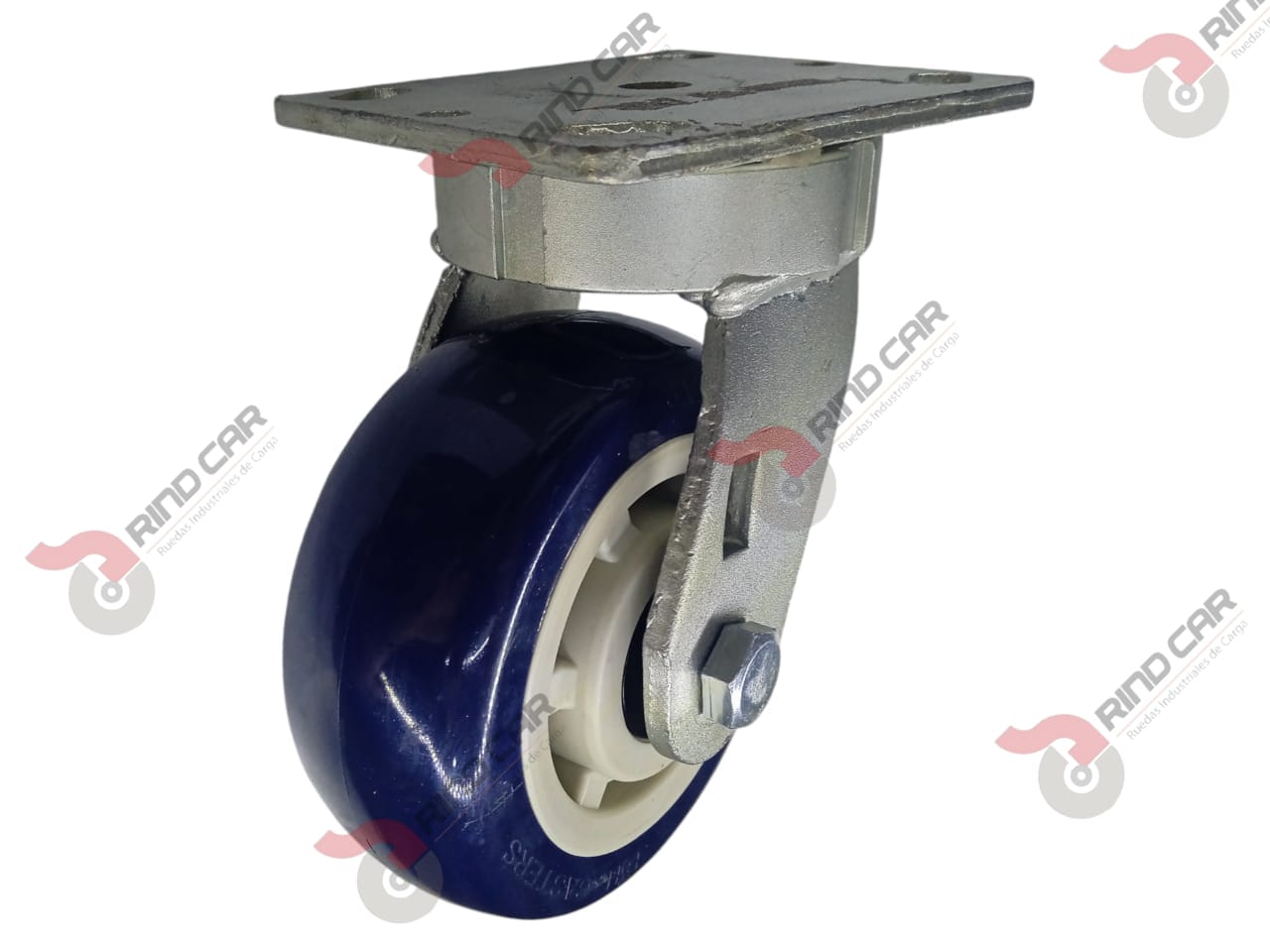 Rodaja Alto Impacto 5″x2″ de Poliuretano con centro de Polipropileno cap. 400kg
