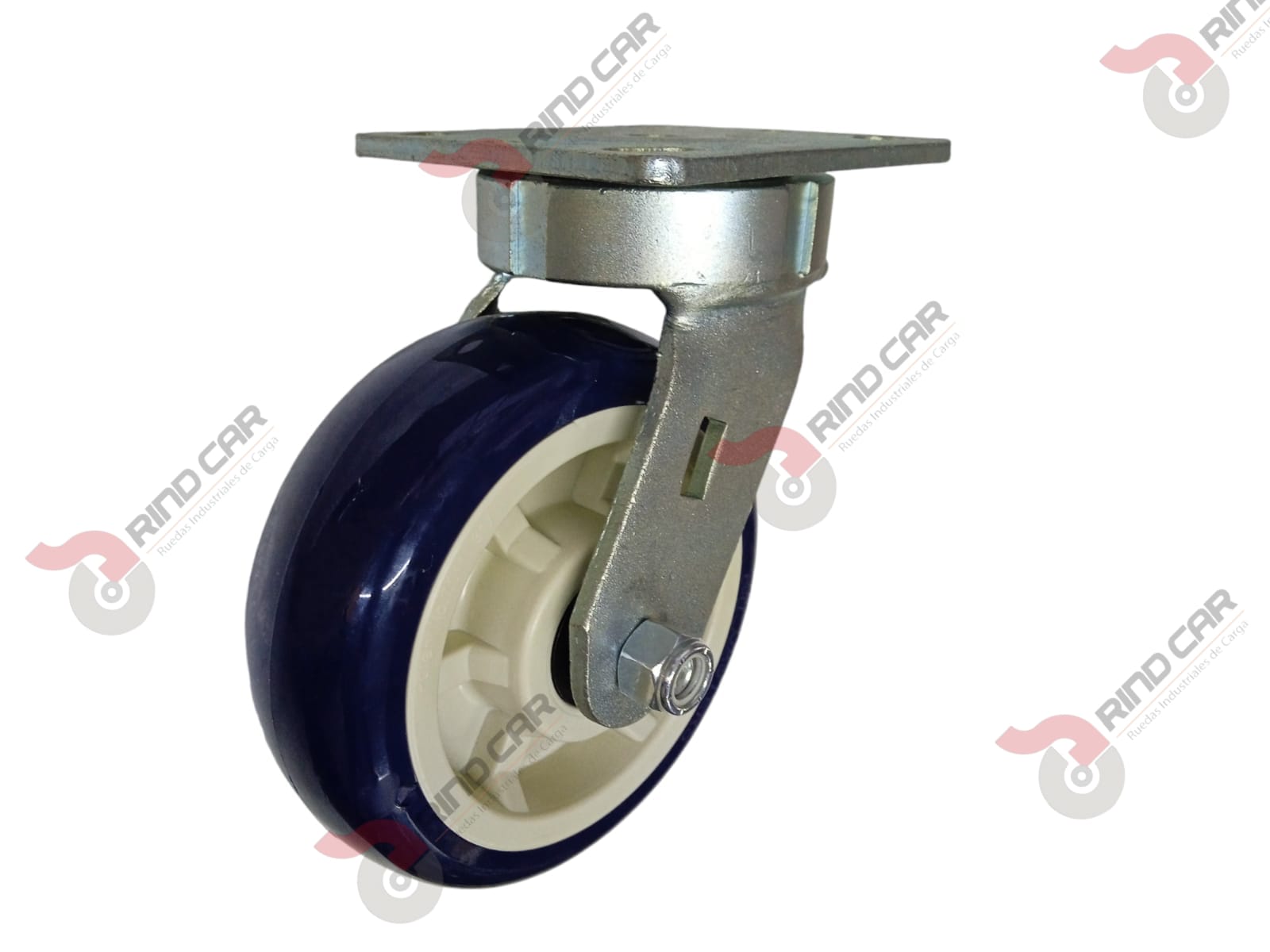 Rodaja Alto Impacto 6″x2 de Poliuretano con centro de Polipropileno cap. 490kg