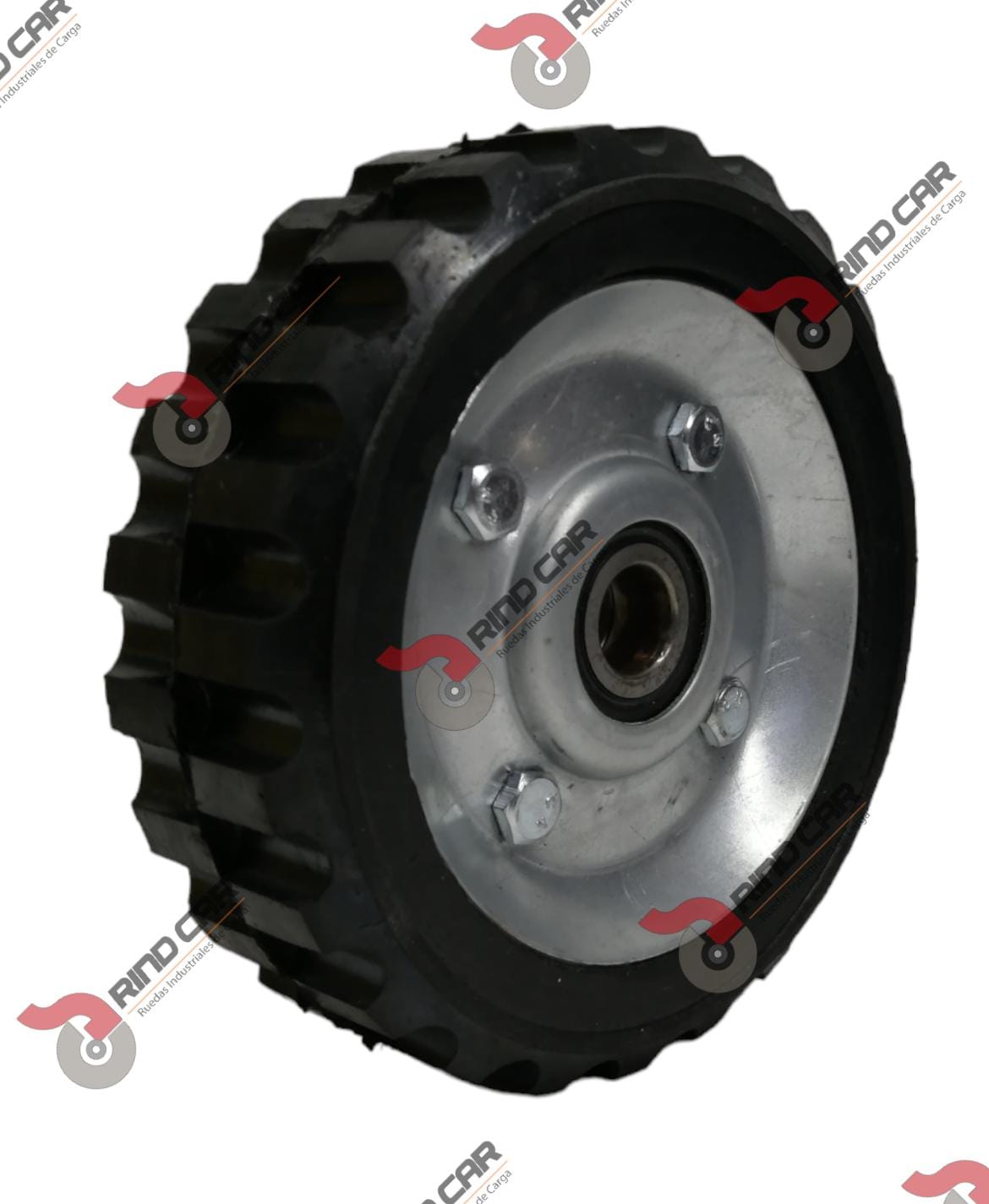Rueda De 6″X2″ De Hule TIipo Tractor Económica Rin Lamina  Cap. Carga100Kg