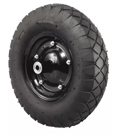 Rueda Neumática Carretilla Rin negro 16″ 4 capas Rin-8 Cap. 224kg