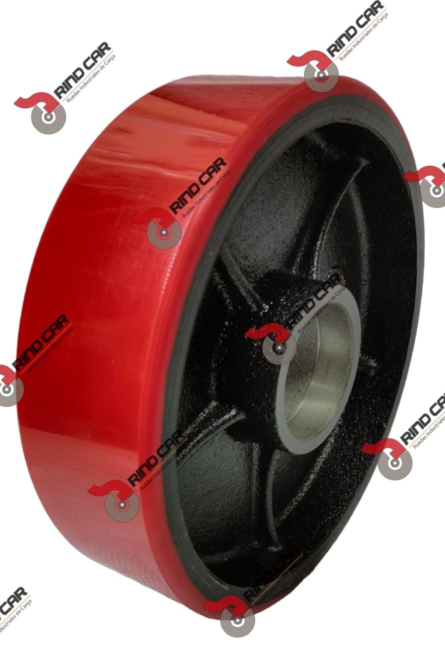 Rueda Rodaja De Direccion  P/Patin Fierro Vaciado PU 7X2″Cap.500kg