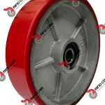 Rueda Rodaja de Direccion P/Patin Fierro Vaciado PU 8X2"