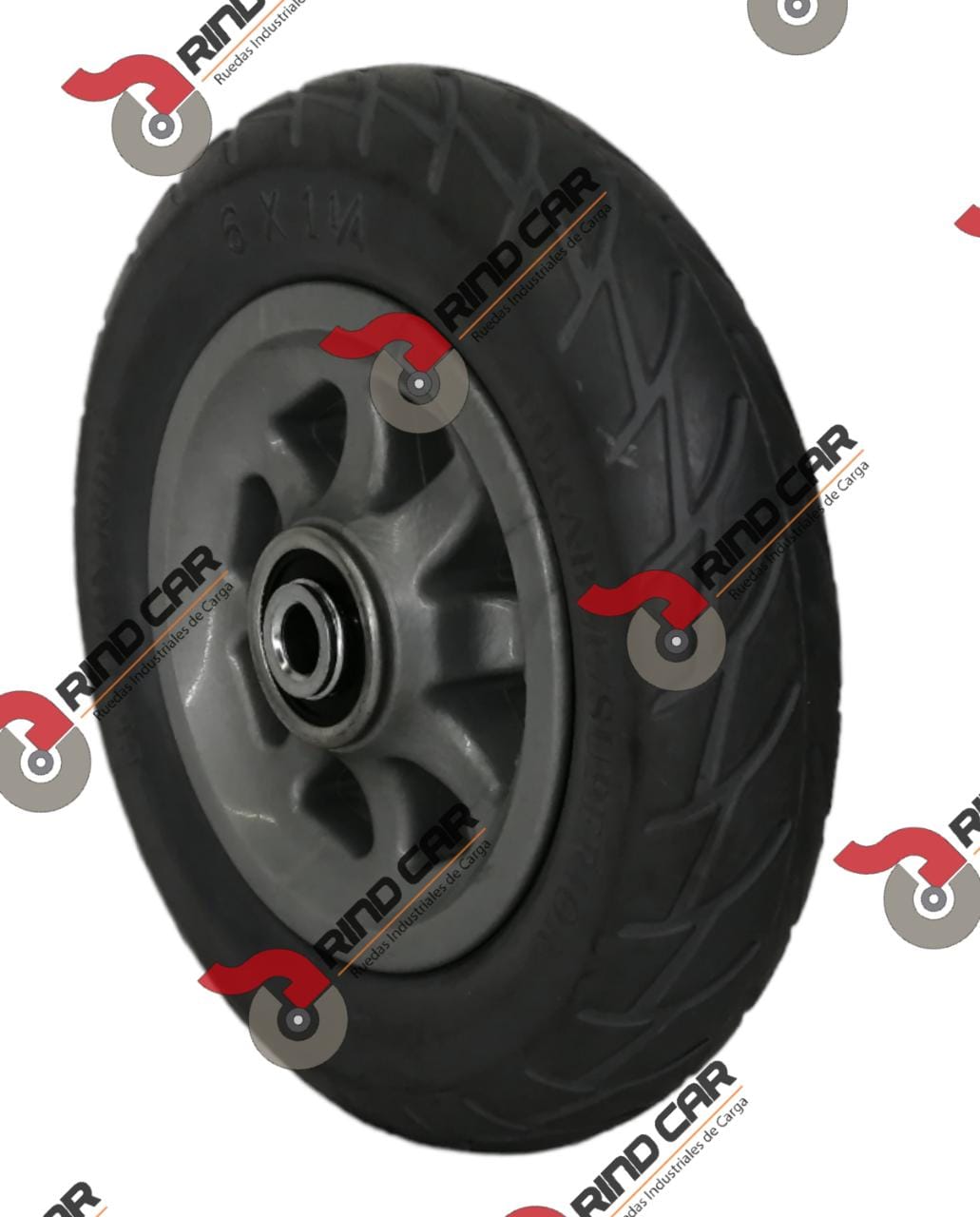 Rueda Negra P/Silla De Ruedas 6″ X 1 1/4″