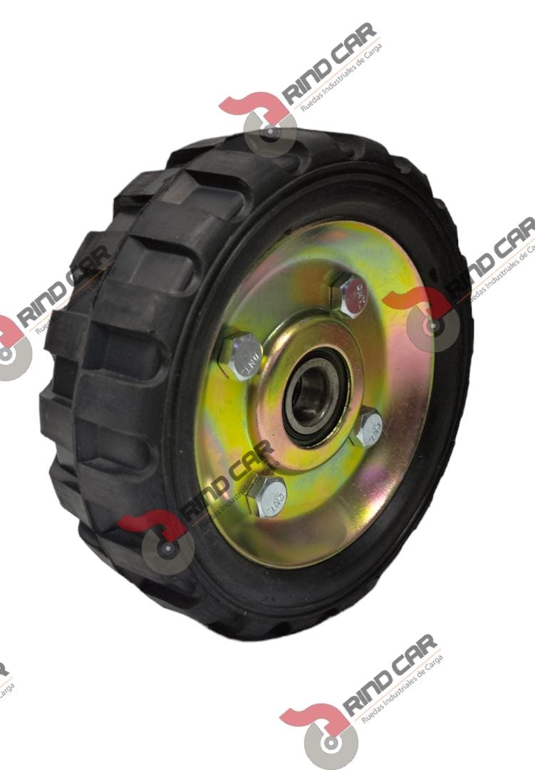 Rueda De  6″X2″ De Hule Tipo Tractor Lamina Tropicalizado Cap Carga 110Kg
