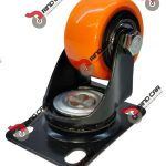 Rodaja Naranja de PVC Giratoria con Balero Cap 40 Kg