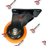Rodaja Naranja PVC C/Balero Giratoria  3" X 1-1/4" Cap.100kg
