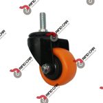 Rodaja Giratoria  2-1/2" x 1-1/4"  Rosca 12mm Cap.80Kg